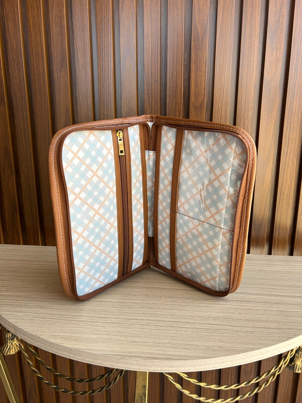 Interior - Porta Documentos Classic Baby Azul Marrom