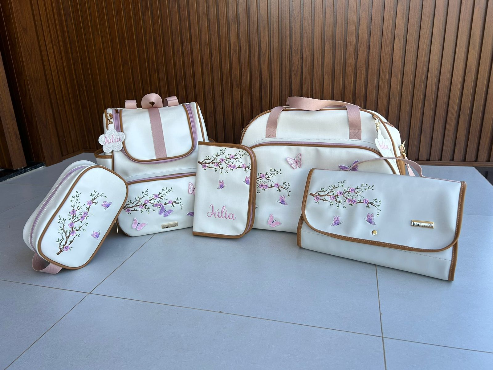 Conjunto Maternidade Branco Borboletas