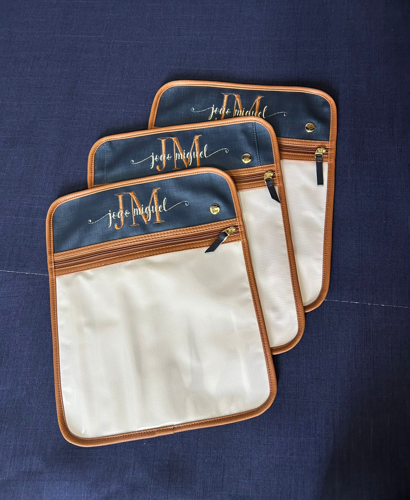 Kit Primeiras Trocas Azul Marrom Branco