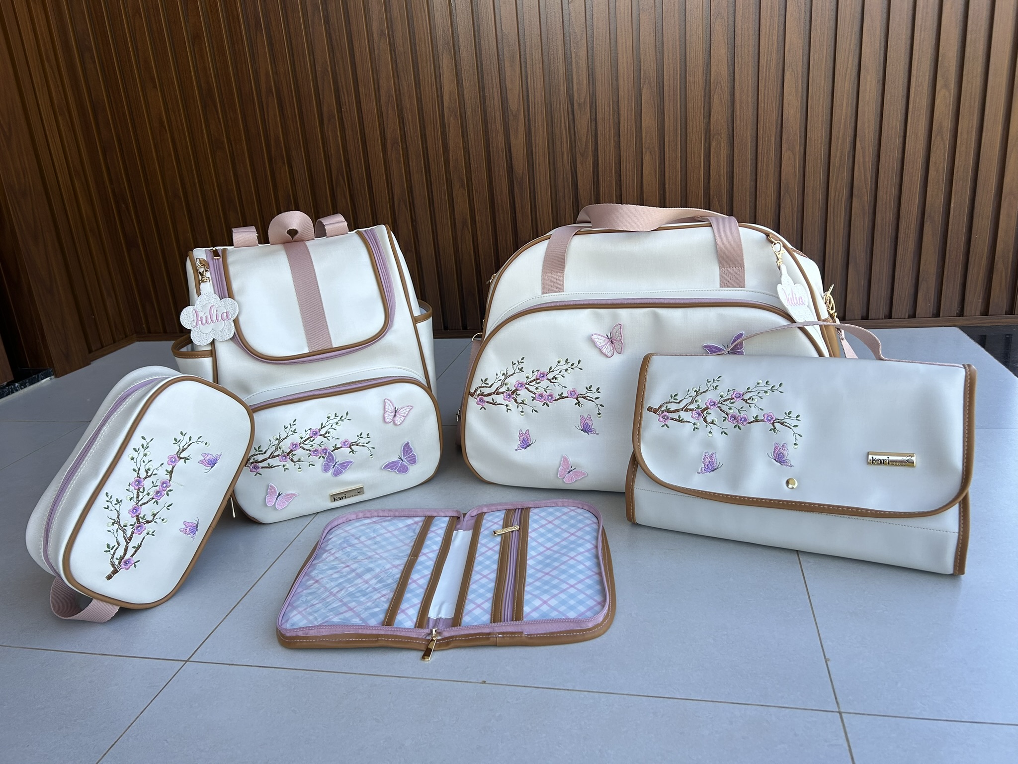 Conjunto Maternidade Branco Borboletas