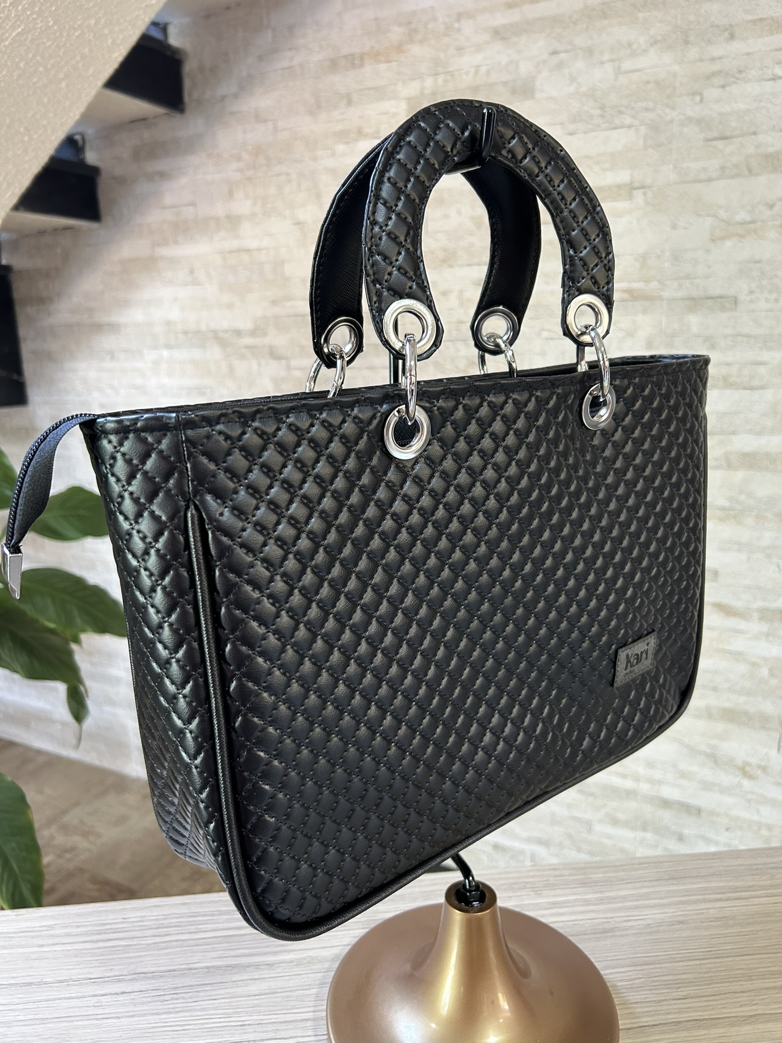 Bolsa Nath Preta - Frontal Esquerda