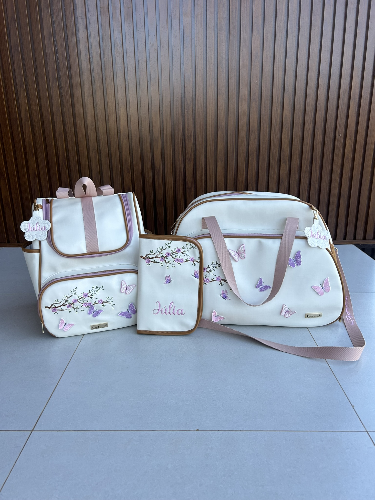 Conjunto Maternidade Branco Borboletas