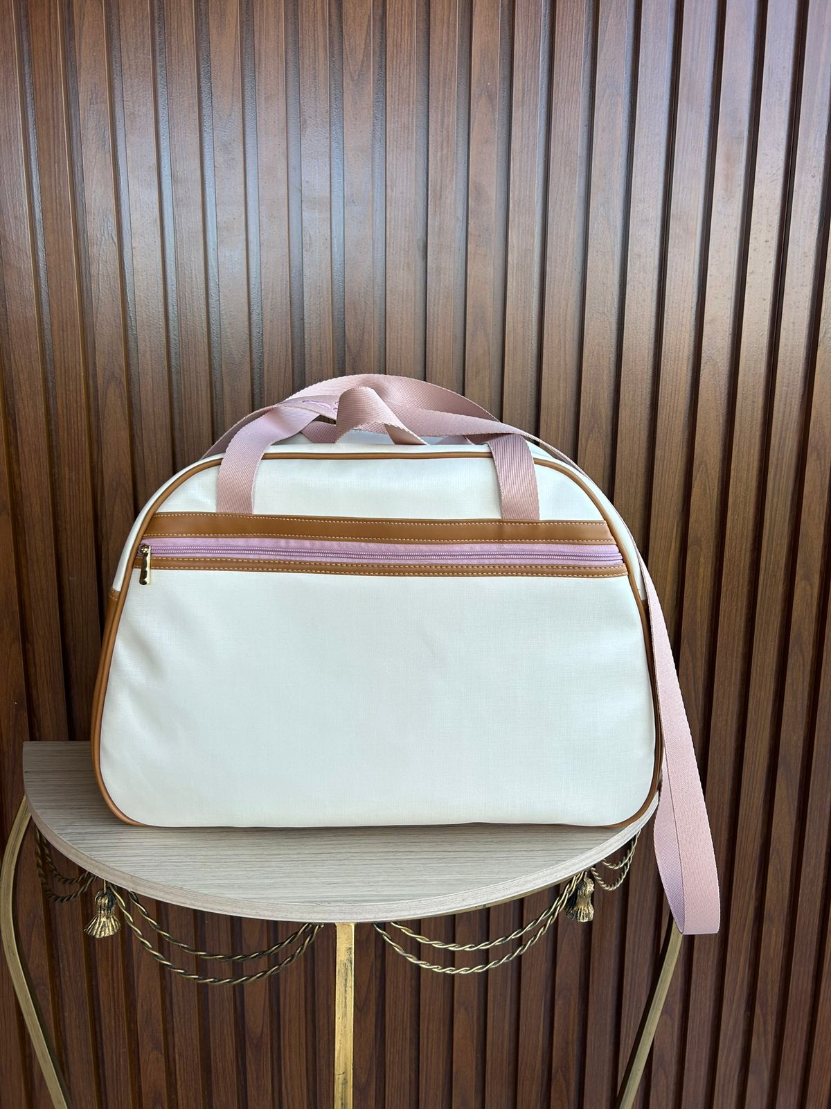 Bolsa Maternidade Branca Borboletas - Posterior