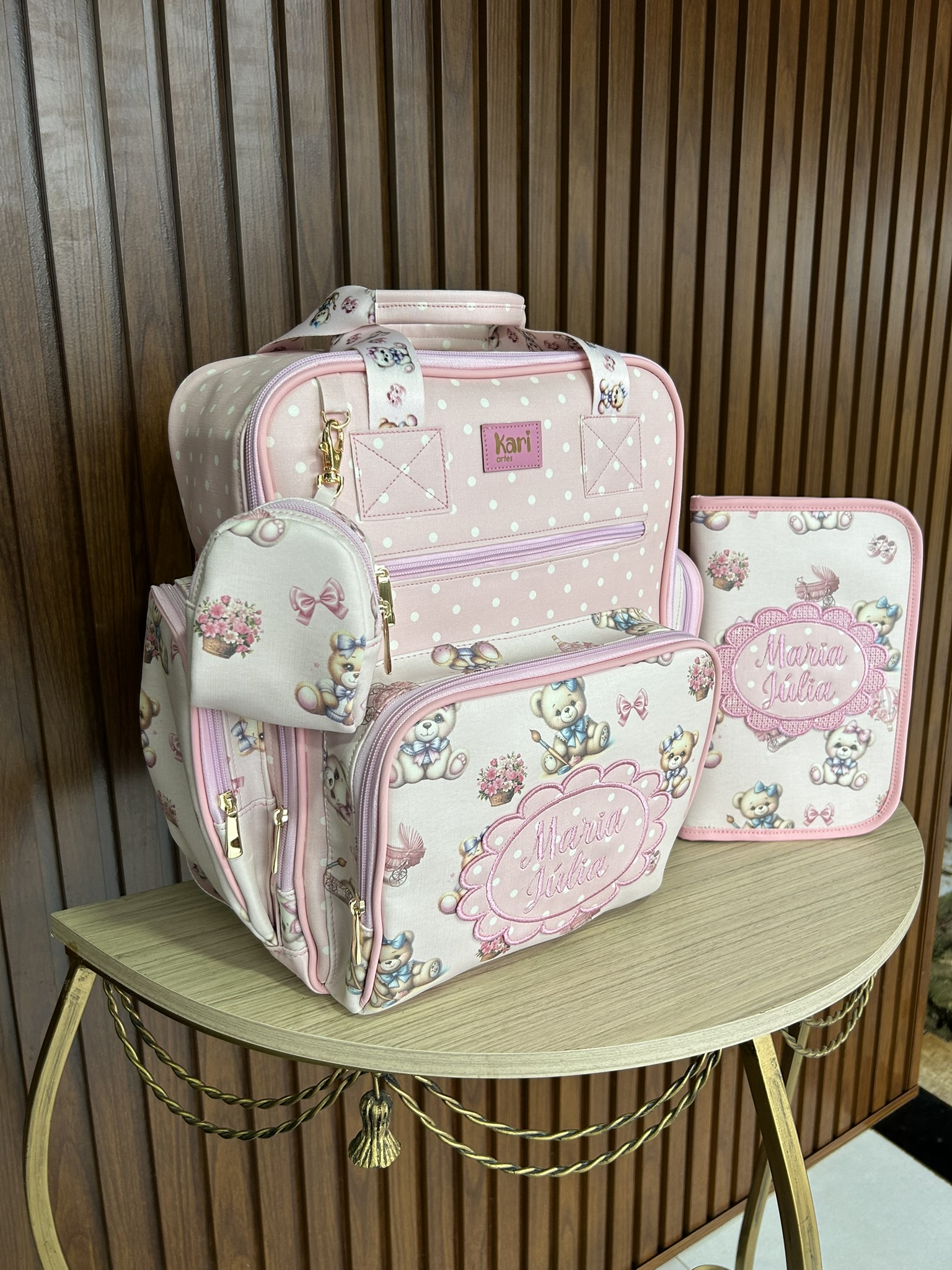 Conjunto Maternidade Ursinho Rosa